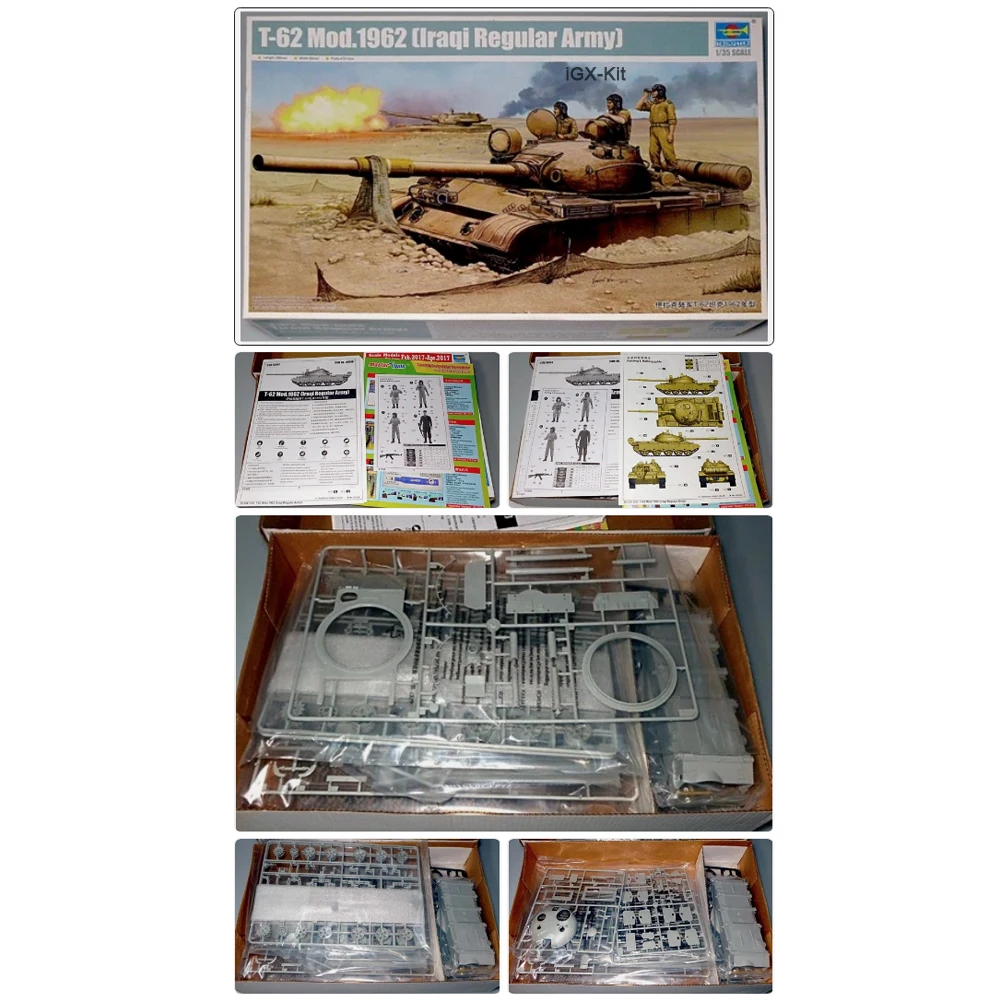 Танк Trumpeter 01548 1/35, модель T-62 (1962 г.) из Ирака, военная игрушка для детей, пластиковый сборный конструктор, подарок
Танк Trumpeter 01548 1/35, модель T-62 (1962 г.) из Ирака, военная игрушка для детей, пластиковый сборный конструктор, подарок