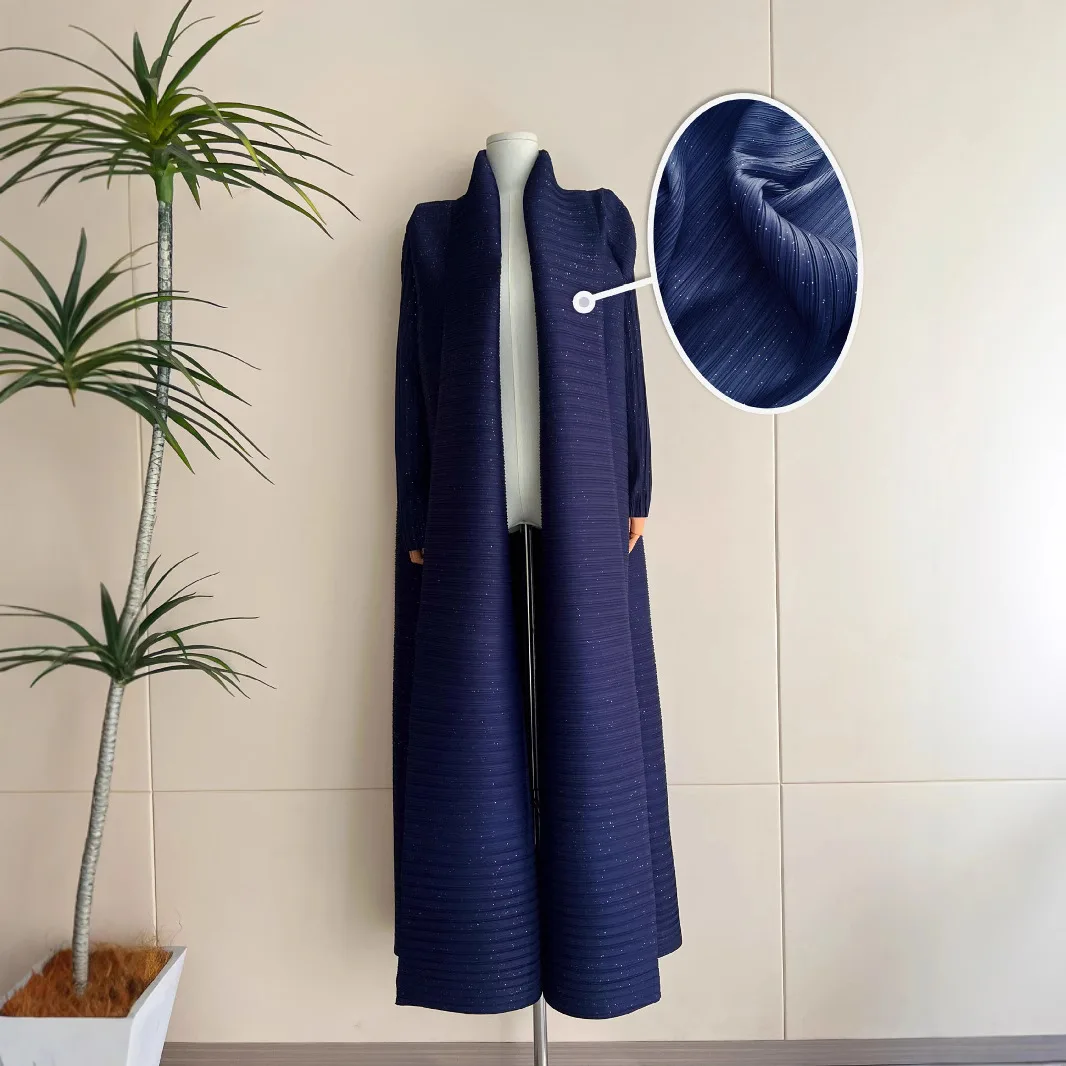 2024 Autumn and Winter Miyake Pleated Gold Powder Robe Solid Color Autumn Coat Printed Arabic Robe Women's Clothing
2024 Autumn and Winter Miyake Pleated Gold Powder Robe Solid Color Autumn Coat Printed Arabic Robe Women's Clothing