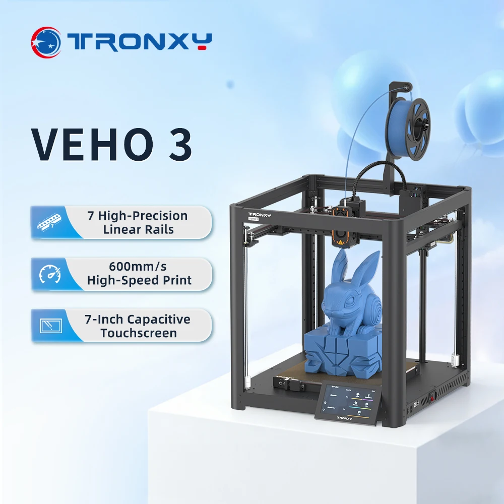 3D-принтер VEHO 3 с высокой скоростью печати 600 мм/с, область печати 330x330x400 мм, комплект для самостоятельной сборки, полный набор, 3D-принтер, impresora 3d
3D-принтер VEHO 3 с высокой скоростью печати 600 мм/с, область печати 330x330x400 мм, комплект для самостоятельной сборки, полный набор, 3D-принтер, impresora 3d