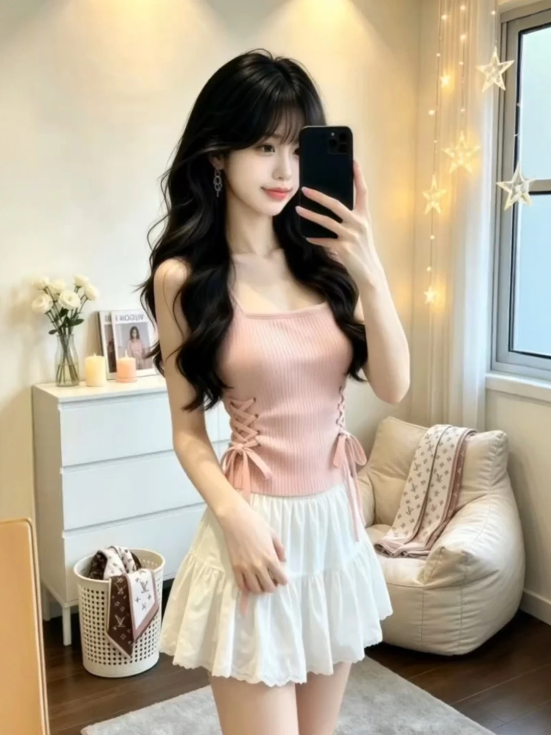 Sweet Pink Knitted Belted Design Women's Summer High Waist A-Line Skirt Set Strap Vest Top And Short Skirt Combo
Sweet Pink Knitted Belted Design Women's Summer High Waist A-Line Skirt Set Strap Vest Top And Short Skirt Combo