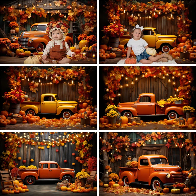 Autumn Photography Backdrop Kids Aldult Portrait Cake Smash Decor Background Prop Pickup Truck Fall Harvest Pumpkin Photo Studio
Autumn Photography Backdrop Kids Aldult Portrait Cake Smash Decor Background Prop Pickup Truck Fall Harvest Pumpkin Photo Studio