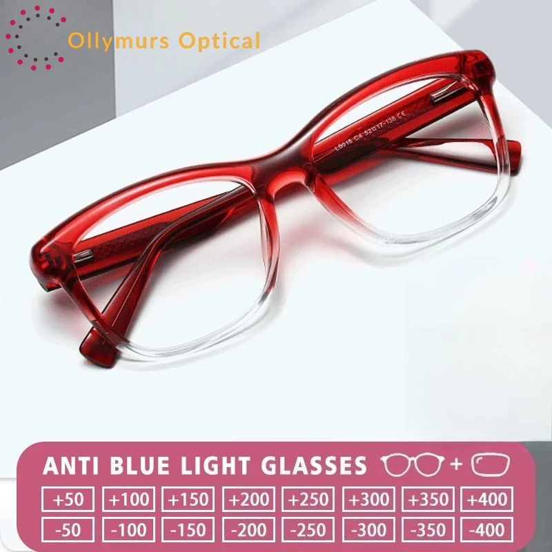 OLLYMURS Women Fashion Gradient Rainbow Color Myopia Hyperopia Glasses Blue Light Blocking Reading Glasses Optical Prescription
OLLYMURS Women Fashion Gradient Rainbow Color Myopia Hyperopia Glasses Blue Light Blocking Reading Glasses Optical Prescription