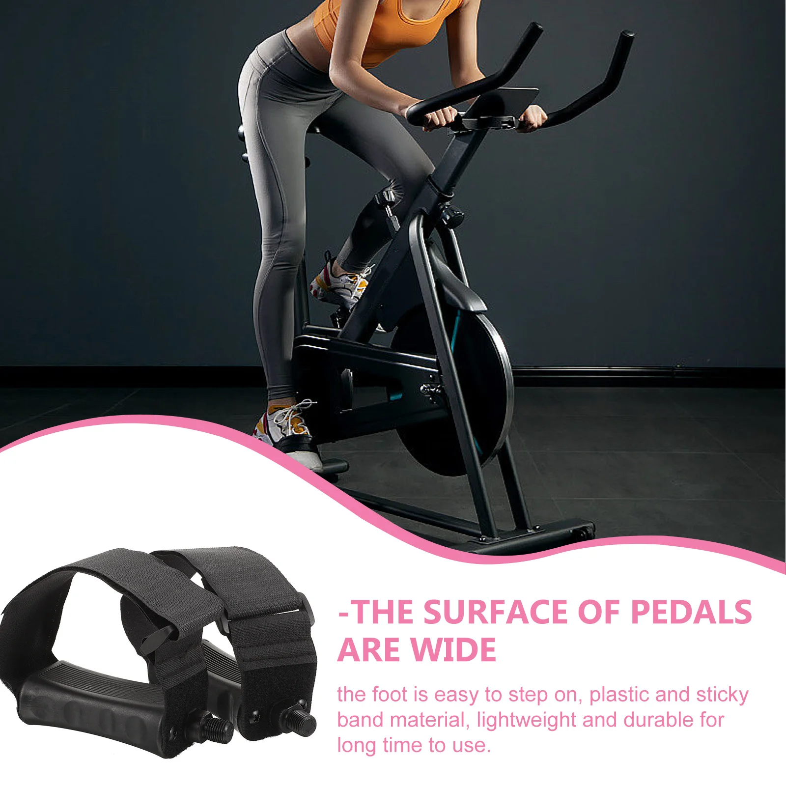 Non slip bike pedals for indoor cycling fitness exercise 1 pair black lightweight durable wide area stable stepping home bike
Non slip bike pedals for indoor cycling fitness exercise 1 pair black lightweight durable wide area stable stepping home bike