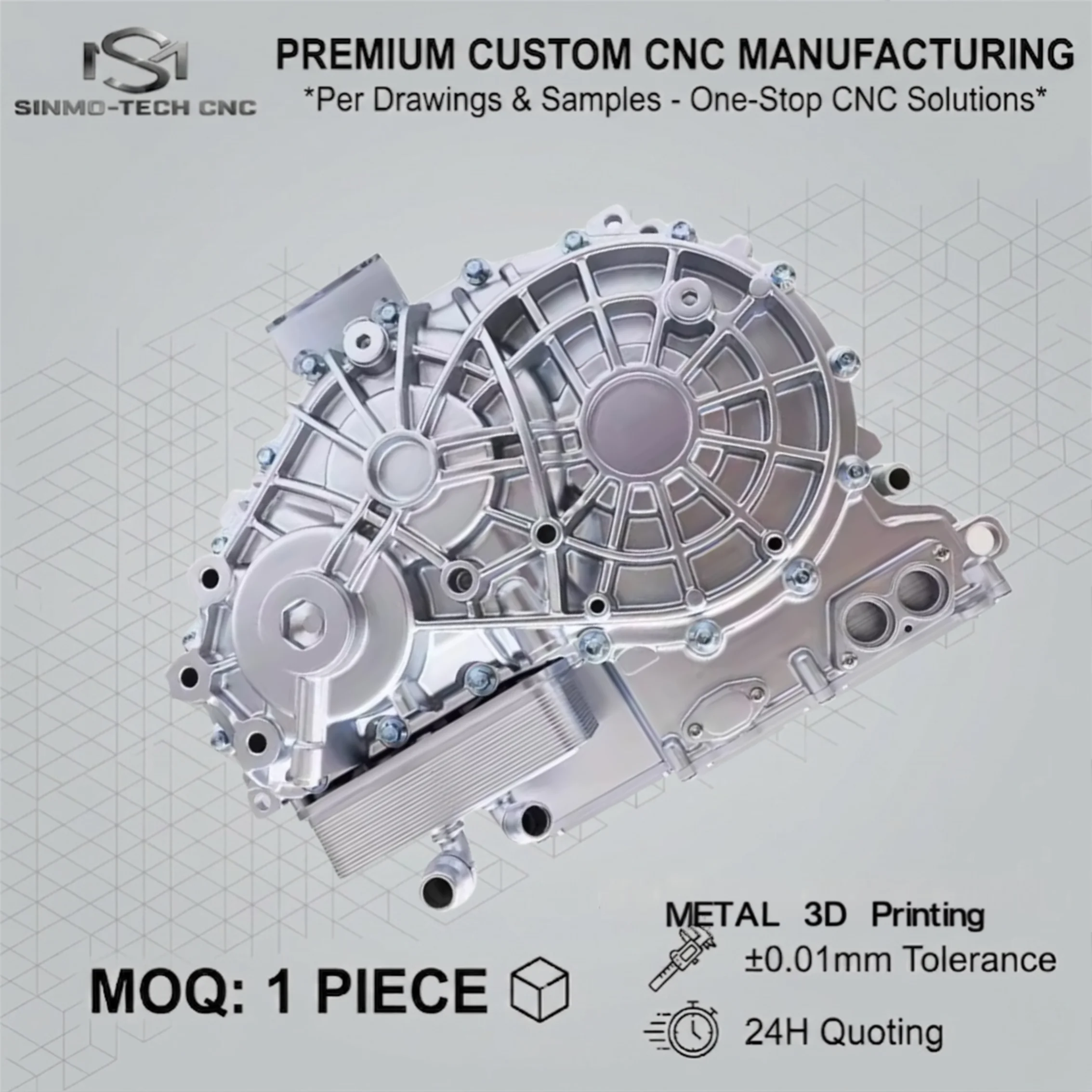 OEM Metal 3D Printing Service, Custom High Precision Aluminum Alloy Rapid Prototyping Parts per 3D Model, MOQ 1pc
OEM Metal 3D Printing Service, Custom High Precision Aluminum Alloy Rapid Prototyping Parts per 3D Model, MOQ 1pc