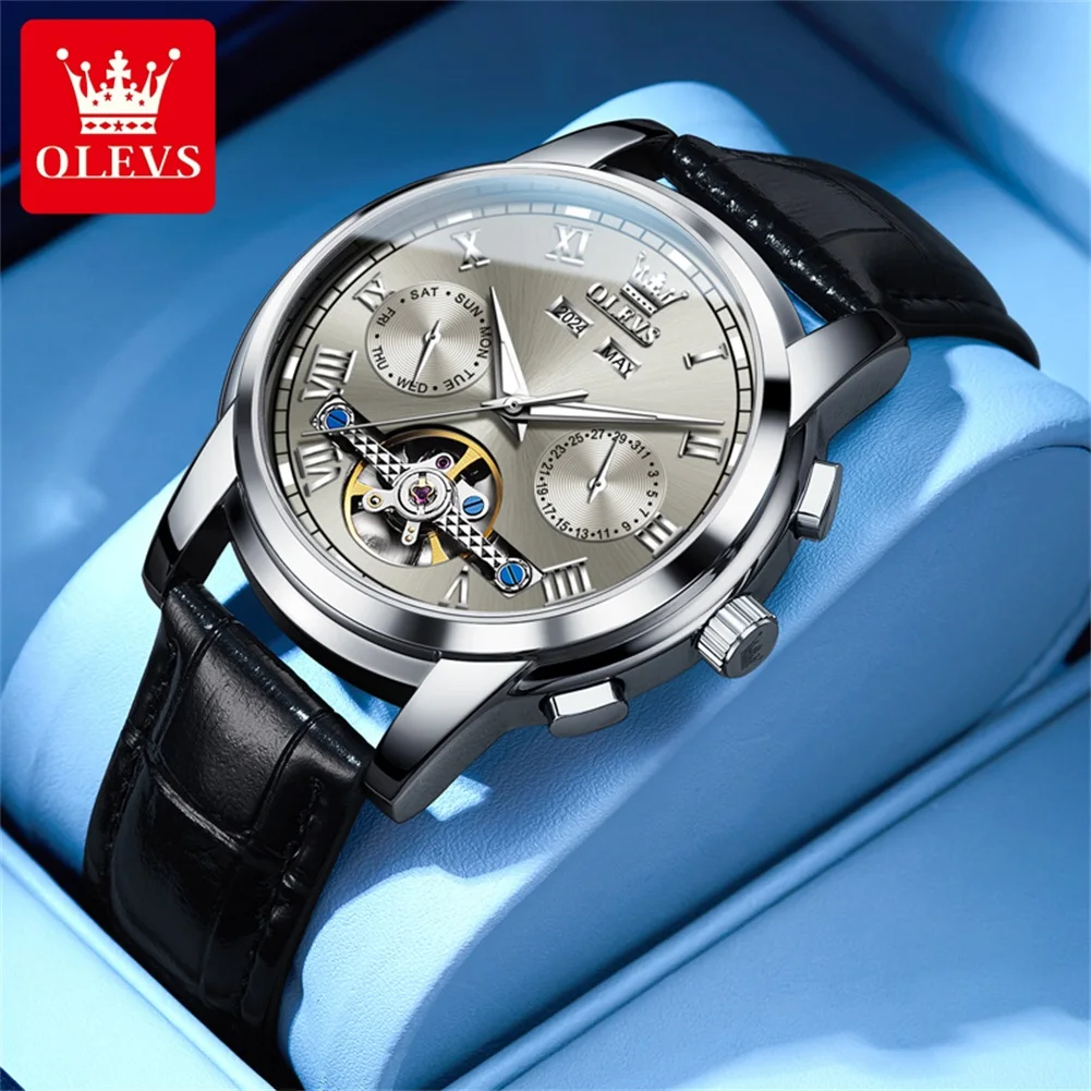 OLEVS 6607 Mens Watch Automatic Mechanical Movement Watch Week Date Luxury Business Sport 30m Waterproof Luminous Watch For Men
OLEVS 6607 Mens Watch Automatic Mechanical Movement Watch Week Date Luxury Business Sport 30m Waterproof Luminous Watch For Men