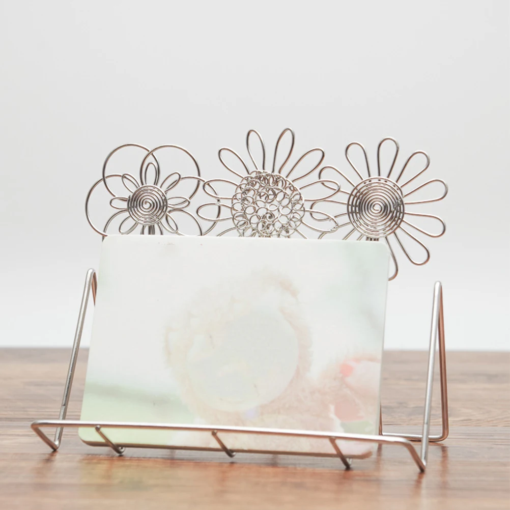 Stainless Steel Business Card Holder Vertical Flower Design Desk Organizer Greeting Card Display Stand Multifunctional
Stainless Steel Business Card Holder Vertical Flower Design Desk Organizer Greeting Card Display Stand Multifunctional
