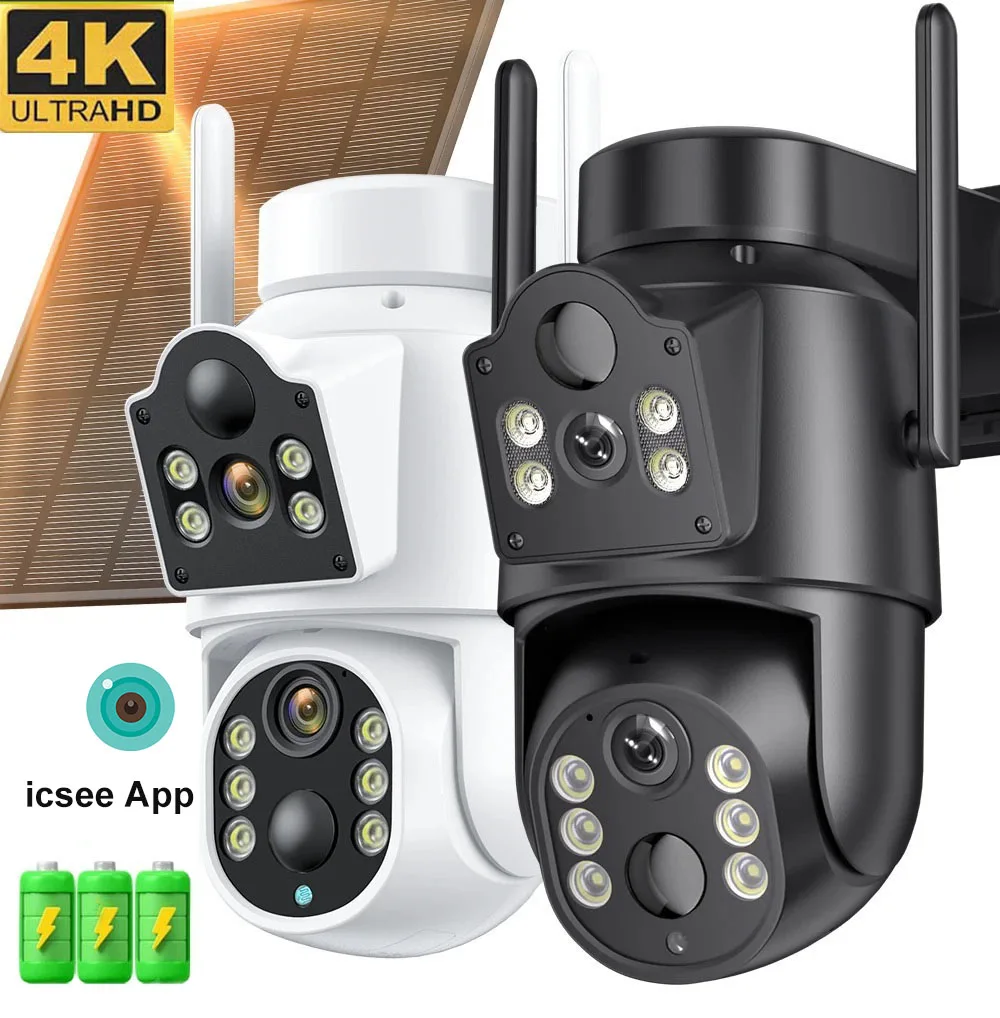 Uzoom 4K 8MP Солнечная Wi-Fi наружная камера со встроенной батареей Двойной объектив 2K Солнечная панель безопасности Беспроводное видеонаблюдение CCTV
Uzoom 4K 8MP Солнечная Wi-Fi наружная камера со встроенной батареей Двойной объектив 2K Солнечная панель безопасности Беспроводное видеонаблюдение CCTV