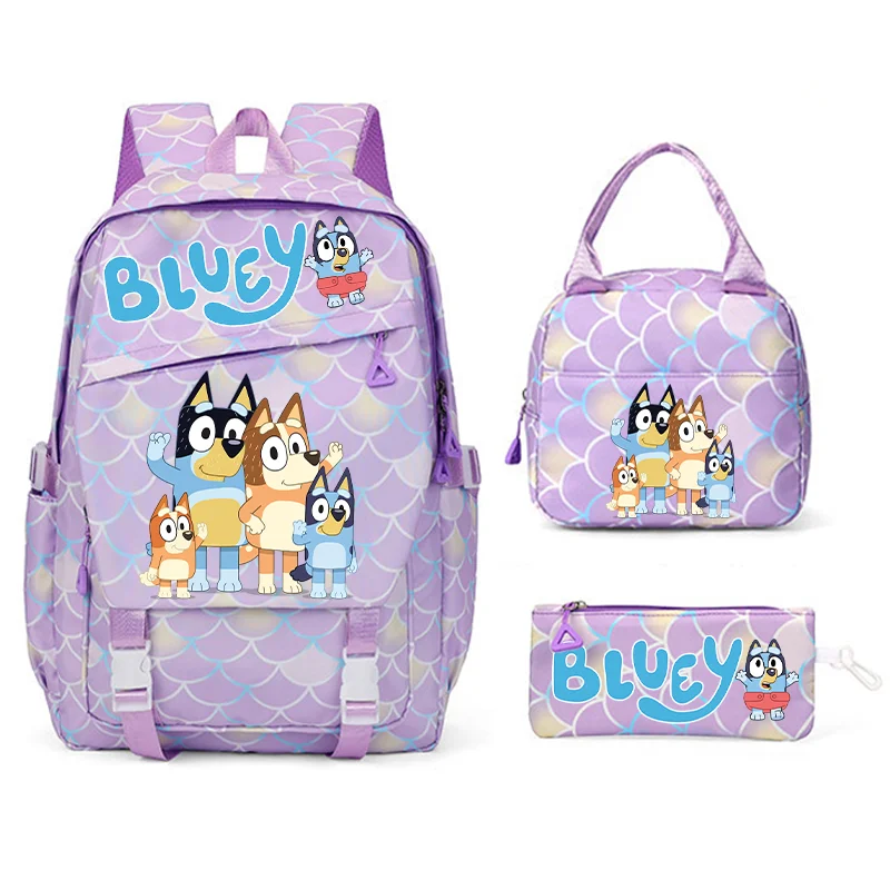 For Bluey Printed 3Pcs/set Student Boy Girl Schoolbag Colorful Backpack with Lunch Bag Student Cartoon Teenager School Bookbag
For Bluey Printed 3Pcs/set Student Boy Girl Schoolbag Colorful Backpack with Lunch Bag Student Cartoon Teenager School Bookbag