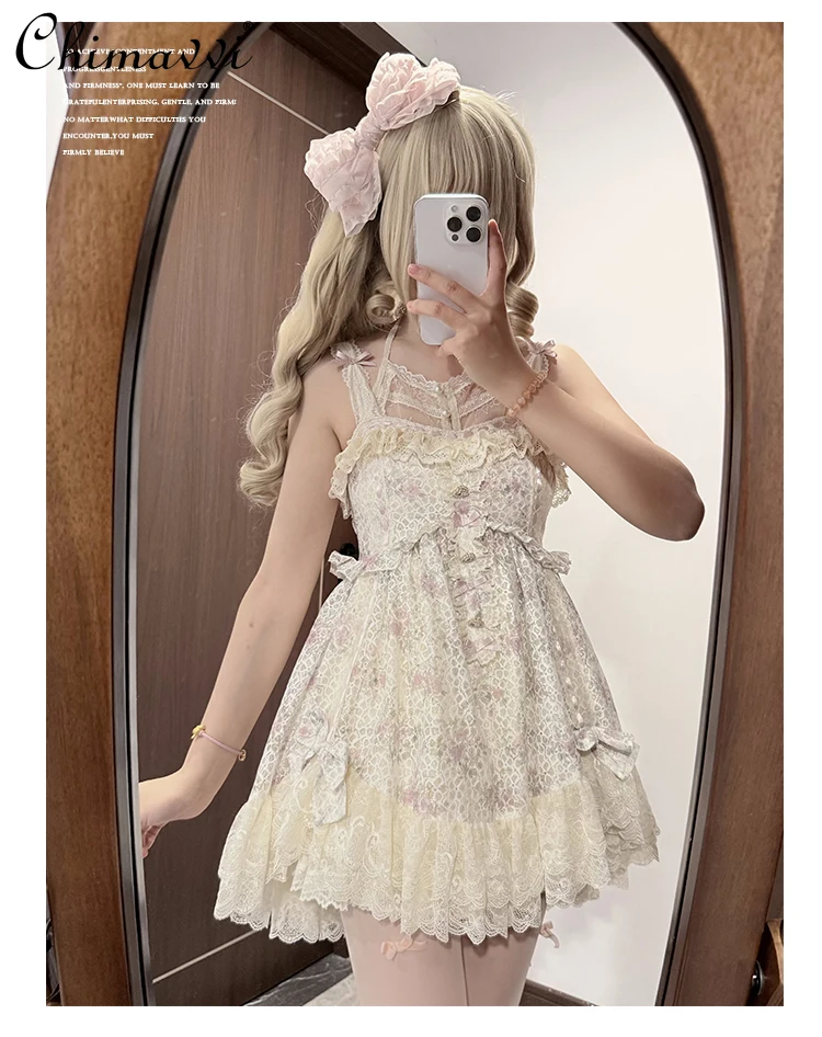 Original Japanese Style Cute Dress Set Sweet Floral Strap Dress Top + Ruffled Leggings Princess Lolita Two-Piece Set
Original Japanese Style Cute Dress Set Sweet Floral Strap Dress Top + Ruffled Leggings Princess Lolita Two-Piece Set