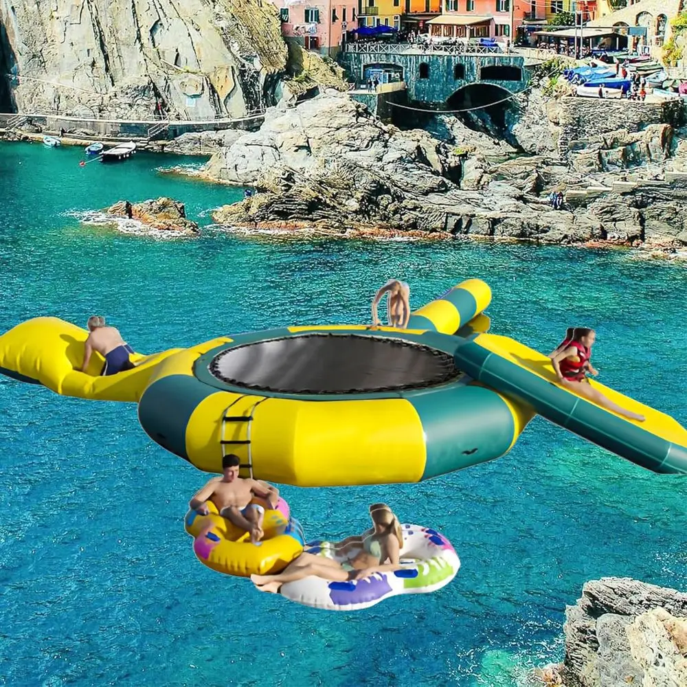 Water Lake Trampoline, Inflatable Bounce Swimming Platform with Slide Tube and Diving Pillow Bag, Water Park Water Floating Toy
Water Lake Trampoline, Inflatable Bounce Swimming Platform with Slide Tube and Diving Pillow Bag, Water Park Water Floating Toy
