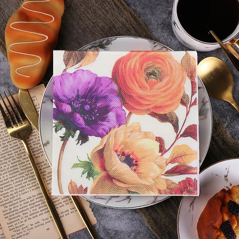 New Colorful Flower Print Napkins Colorful Paper Napkins Butterfly Bone Bart Handmade DIY Materials with Paper 20pcs Food Grade
New Colorful Flower Print Napkins Colorful Paper Napkins Butterfly Bone Bart Handmade DIY Materials with Paper 20pcs Food Grade