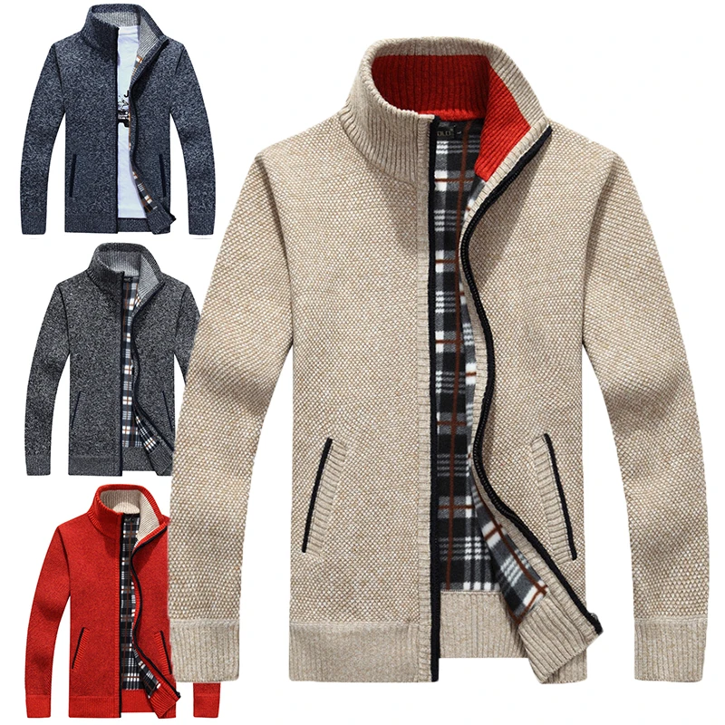 Autumn Winter Warm Cardigan Men Fleece Zipper Sweaters Jackets Mens Slim Fit Knitted Sweatercoat Thick Cardigan Sweater Coat Men
Autumn Winter Warm Cardigan Men Fleece Zipper Sweaters Jackets Mens Slim Fit Knitted Sweatercoat Thick Cardigan Sweater Coat Men
