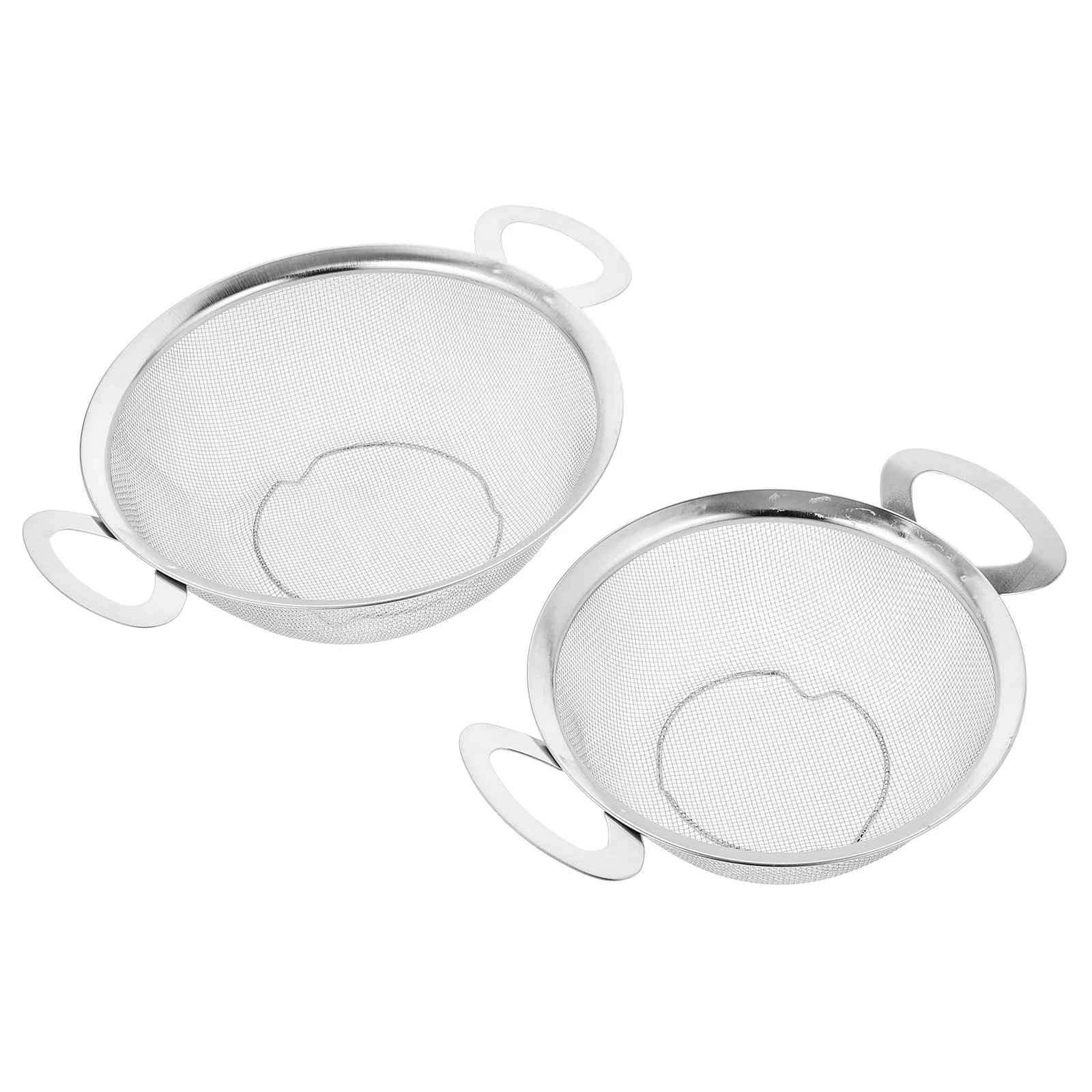 2pcs Double-Handled Stainless Steel Colander Large Capacity Fine Mesh Strainer For Rice Vegetable Washing Multifunctional
2pcs Double-Handled Stainless Steel Colander Large Capacity Fine Mesh Strainer For Rice Vegetable Washing Multifunctional