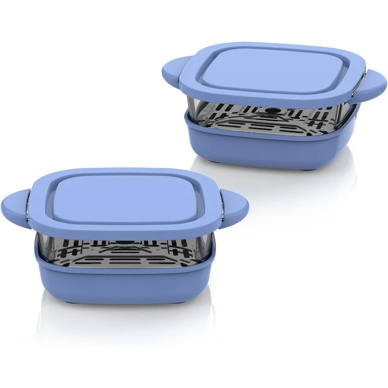 6Cup Baking Dish Set - 2 Pack, 7Inch Square Tempered Glass Food Storage Containers with Crispy Tray Compatible with Ninja Crispi
6Cup Baking Dish Set - 2 Pack, 7Inch Square Tempered Glass Food Storage Containers with Crispy Tray Compatible with Ninja Crispi