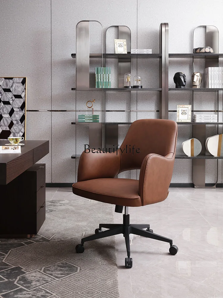 Italian Minimalist Book Chair Genuine Leather Light Luxury Computer Chair Modern Minimalist Office Chair Rotating Lifting
Italian Minimalist Book Chair Genuine Leather Light Luxury Computer Chair Modern Minimalist Office Chair Rotating Lifting