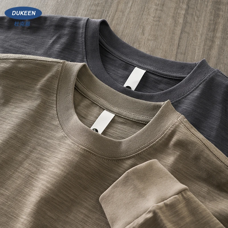 DUKEEN тяжелые хлопковые футболки с длинными рукавами для мужчин, весенне-осенние дышащие майки из чистого хлопка, мужская одежда
DUKEEN тяжелые хлопковые футболки с длинными рукавами для мужчин, весенне-осенние дышащие майки из чистого хлопка, мужская одежда