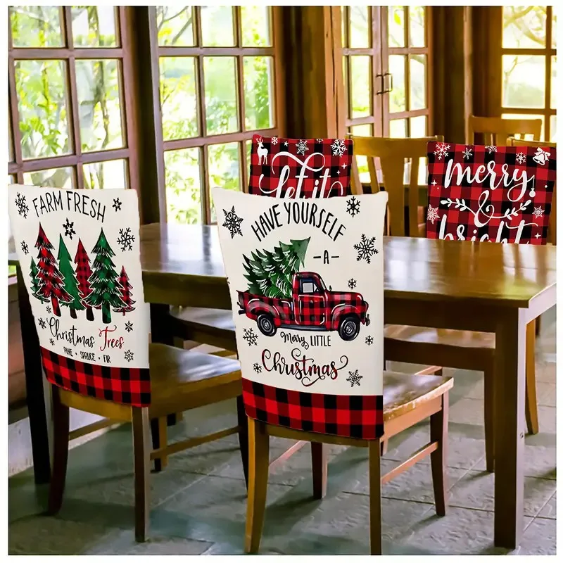 6pcs/Set 60*50cm Classic Christmas Pattern Chair Back Covers - Made Of Thick Polyester , Washable For Dining Room Festive Decor
6pcs/Set 60*50cm Classic Christmas Pattern Chair Back Covers - Made Of Thick Polyester , Washable For Dining Room Festive Decor