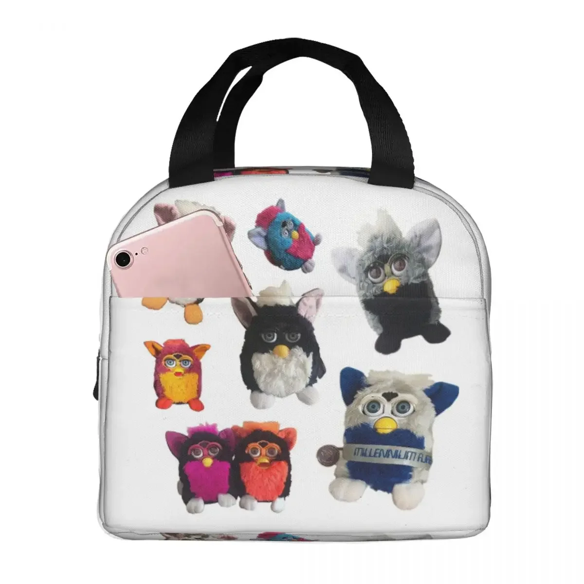 Термосумка для обедов Buncha Furbies Pattern Furby для женщин, офисная термосумка-холодильник, герметичный контейнер для еды
Термосумка для обедов Buncha Furbies Pattern Furby для женщин, офисная термосумка-холодильник, герметичный контейнер для еды