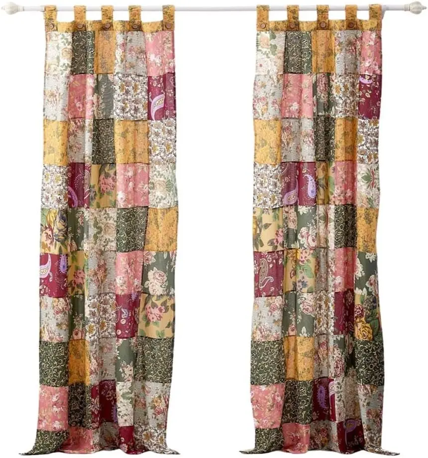 Patchwork Curtain Panel Set 84x84 Inch Cotton 2 Panels
Patchwork Curtain Panel Set 84x84 Inch Cotton 2 Panels