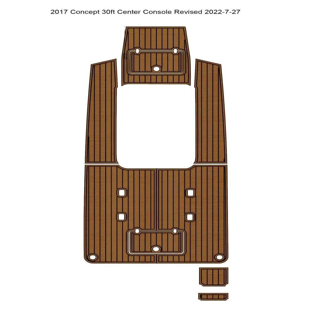2017 Concept 30ft Center Console Cockpit Pad Boat EVA Faux Teak Deck Floor Mat SeaDek MarineMat Gatorstep Style Self Adhesive
2017 Concept 30ft Center Console Cockpit Pad Boat EVA Faux Teak Deck Floor Mat SeaDek MarineMat Gatorstep Style Self Adhesive