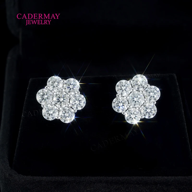 Cadermay 12mm 15mm Wide Clustered Flower Earrings VVS Moissanite Earrings Stud 925 Sterling Sliver Earrings For Women Party Gift
Cadermay 12mm 15mm Wide Clustered Flower Earrings VVS Moissanite Earrings Stud 925 Sterling Sliver Earrings For Women Party Gift
