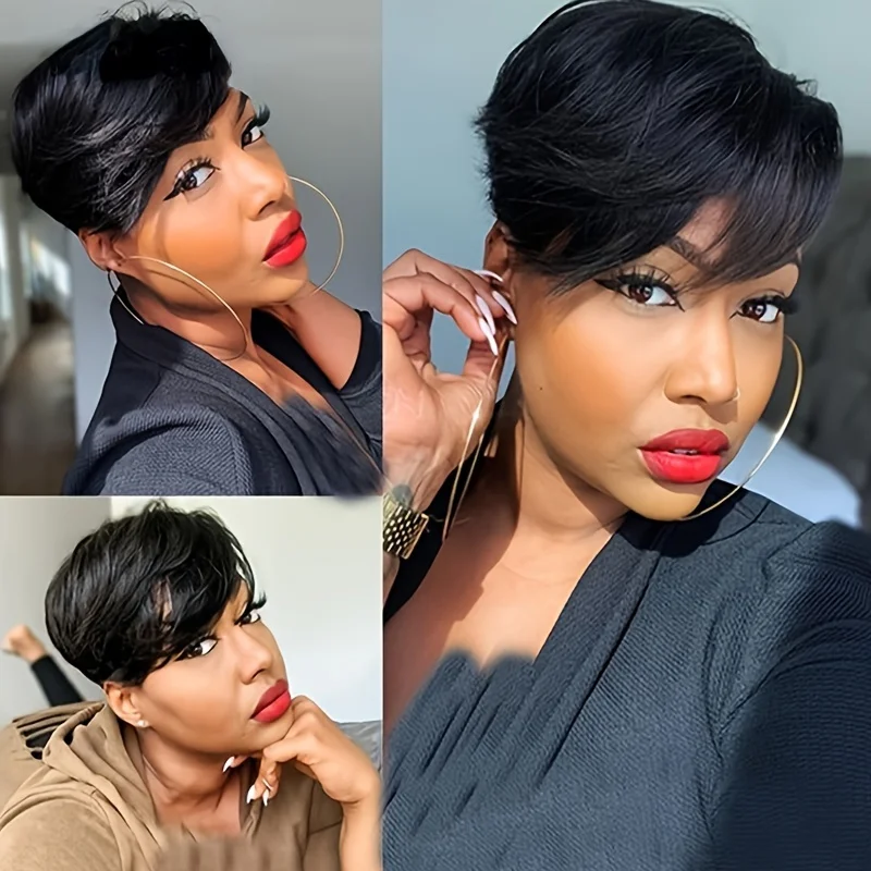 Short Straight Wig Pixie Cut Straight Hair Wig Remy Human Hair Wigs For Women Full Machine Made Wig
Short Straight Wig Pixie Cut Straight Hair Wig Remy Human Hair Wigs For Women Full Machine Made Wig