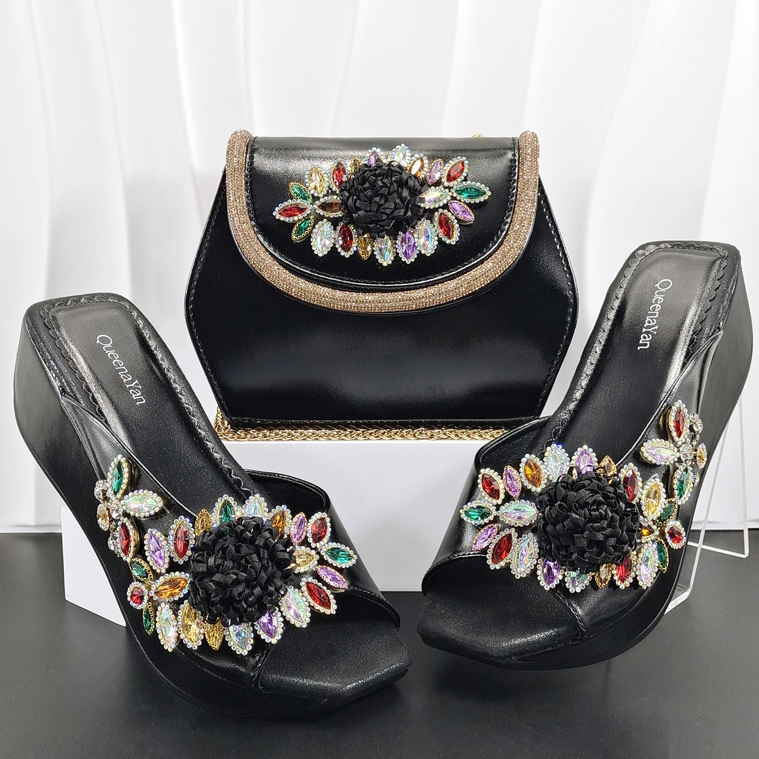 Doershow High Quality African Style Ladies Shoes And Bags Set Latest BLACK Italian Shoes And Bag Set For Party SQ1-1
Doershow High Quality African Style Ladies Shoes And Bags Set Latest BLACK Italian Shoes And Bag Set For Party SQ1-1