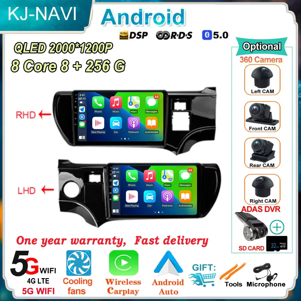Android 15 Carplay 4G WIFI Car Radio for Toyota Aqua Prius C 2011-2017 LHD /RHD GPS Navigation Multimedia Video Player Stereo BT
Android 15 Carplay 4G WIFI Car Radio for Toyota Aqua Prius C 2011-2017 LHD /RHD GPS Navigation Multimedia Video Player Stereo BT