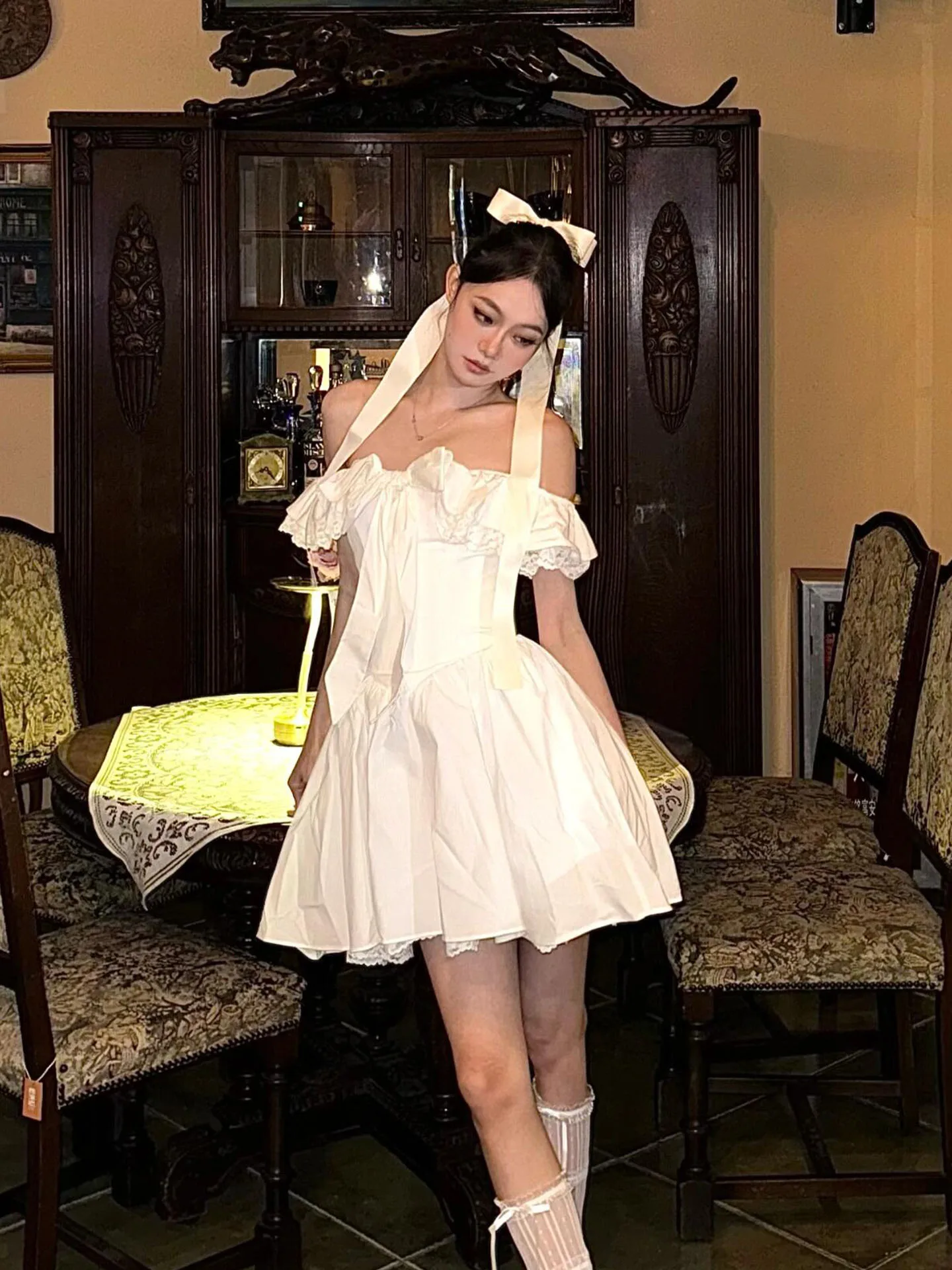 XZY plus Size Lace Trim One oulder Dr Women Summer Knot Waist Cinched A-Line Skirt Casual Sle High Waist
XZY plus Size Lace Trim One oulder Dr Women Summer Knot Waist Cinched A-Line Skirt Casual Sle High Waist