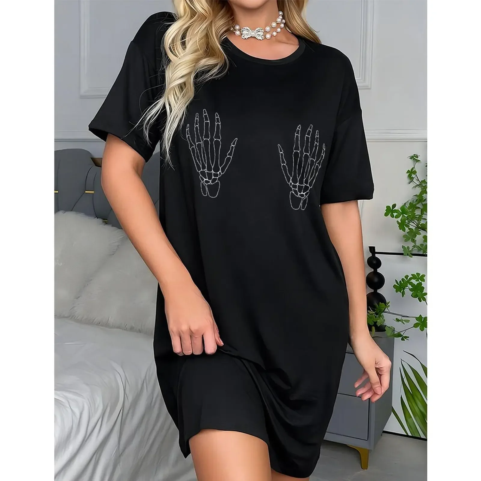 Y2k Fashion Casual T-shirt 2025 Woman Clothes Funny Skeleton Print O-neck Tops Streetwear Spring Summer Short Sleeve Tee Shirts
Y2k Fashion Casual T-shirt 2025 Woman Clothes Funny Skeleton Print O-neck Tops Streetwear Spring Summer Short Sleeve Tee Shirts