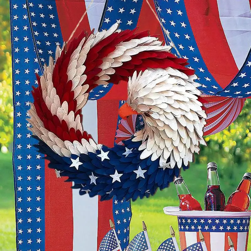 4th Of July Wreath Eagle Flag Garland Red White Blue Independence Day Decorations Renewed Brave Wings Garland For Home Use
4th Of July Wreath Eagle Flag Garland Red White Blue Independence Day Decorations Renewed Brave Wings Garland For Home Use