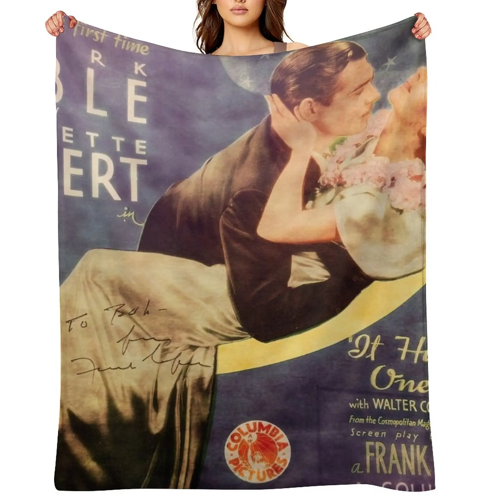 1937 CLARK GABLE - IT HAPPENED ONE NIGHT GENUINE LOBBY CARD - 2021 'BURNING DUST' COLORIZATION Throw Blanket Loose Blankets
1937 CLARK GABLE - IT HAPPENED ONE NIGHT GENUINE LOBBY CARD - 2021 'BURNING DUST' COLORIZATION Throw Blanket Loose Blankets