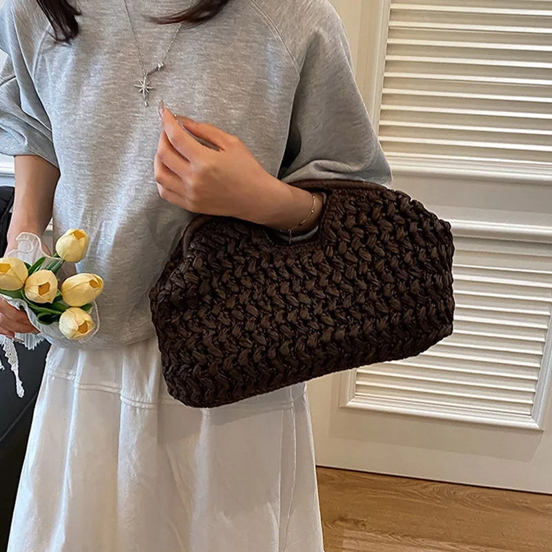 Fashion 2025 new elegant ladies half moon beach knitted banquet handbag designer casual vintage handmade bohemian shell clutch
Fashion 2025 new elegant ladies half moon beach knitted banquet handbag designer casual vintage handmade bohemian shell clutch