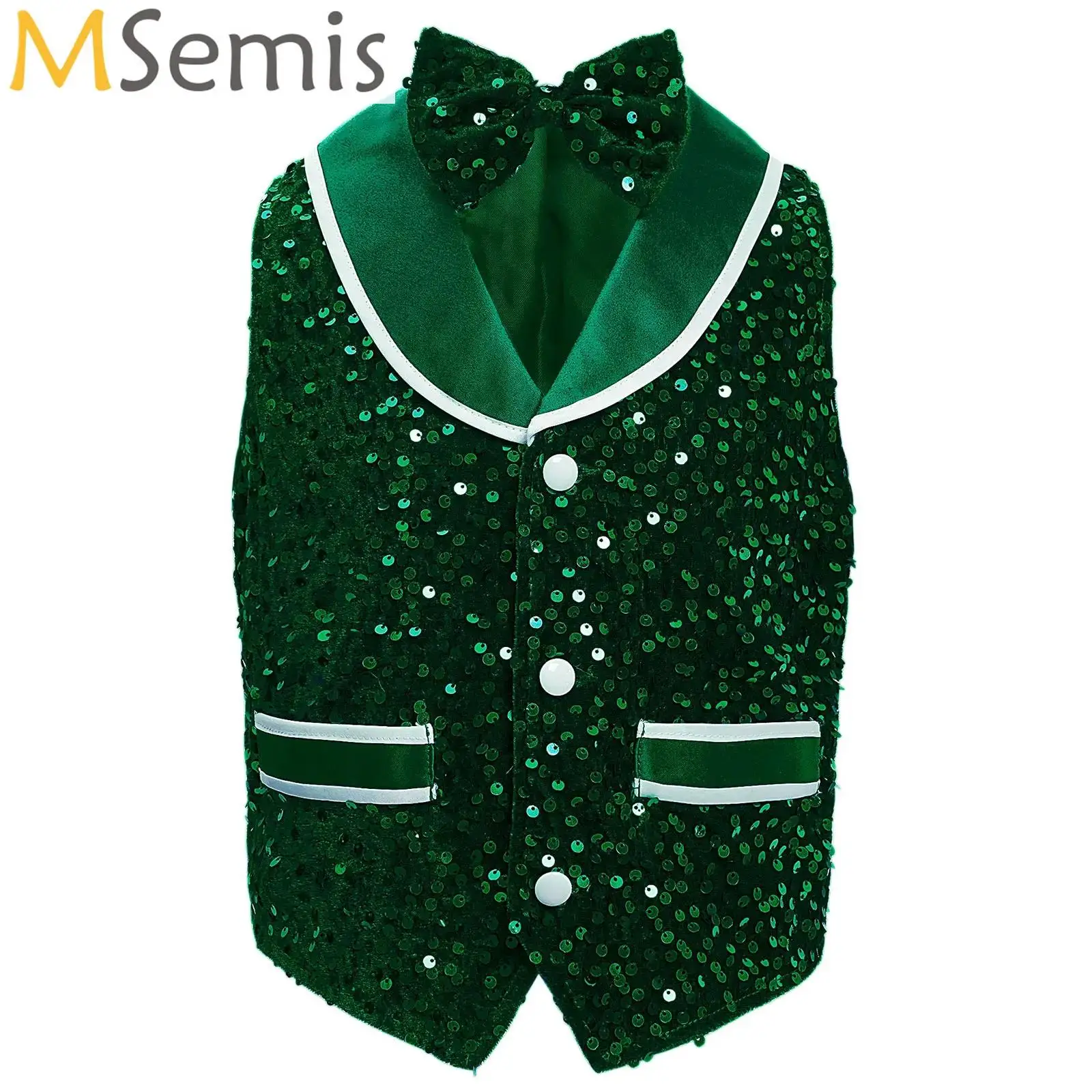 Sequins Velvet Vest with Bowtie for Hip-hop Jazz Street Dance Waistcoat Boys Girls Choir School Show Party Stage Performance
Sequins Velvet Vest with Bowtie for Hip-hop Jazz Street Dance Waistcoat Boys Girls Choir School Show Party Stage Performance