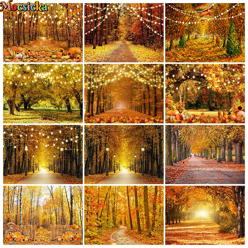 Mocsicka Autumn Photography Background Nature Scenery Pumpkin Forest Leaves Thanksgiving Banner Decorations Party Fall Backdrops
Mocsicka Autumn Photography Background Nature Scenery Pumpkin Forest Leaves Thanksgiving Banner Decorations Party Fall Backdrops