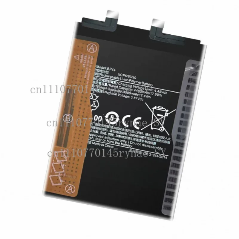 New Original BP44 Battery For Xiaomi Civi 5G 2109119BC 3.87V 4500mAh Li-Polymer Replacement Battery With Free Tools
New Original BP44 Battery For Xiaomi Civi 5G 2109119BC 3.87V 4500mAh Li-Polymer Replacement Battery With Free Tools