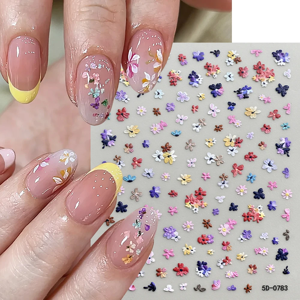 1Pcs Spring Dried Flower Nail Art Sticker 5D Embossed Colorful Daisy Floral Oil Painting Nail Decals Cute Blossoms Manicure Deco
1Pcs Spring Dried Flower Nail Art Sticker 5D Embossed Colorful Daisy Floral Oil Painting Nail Decals Cute Blossoms Manicure Deco