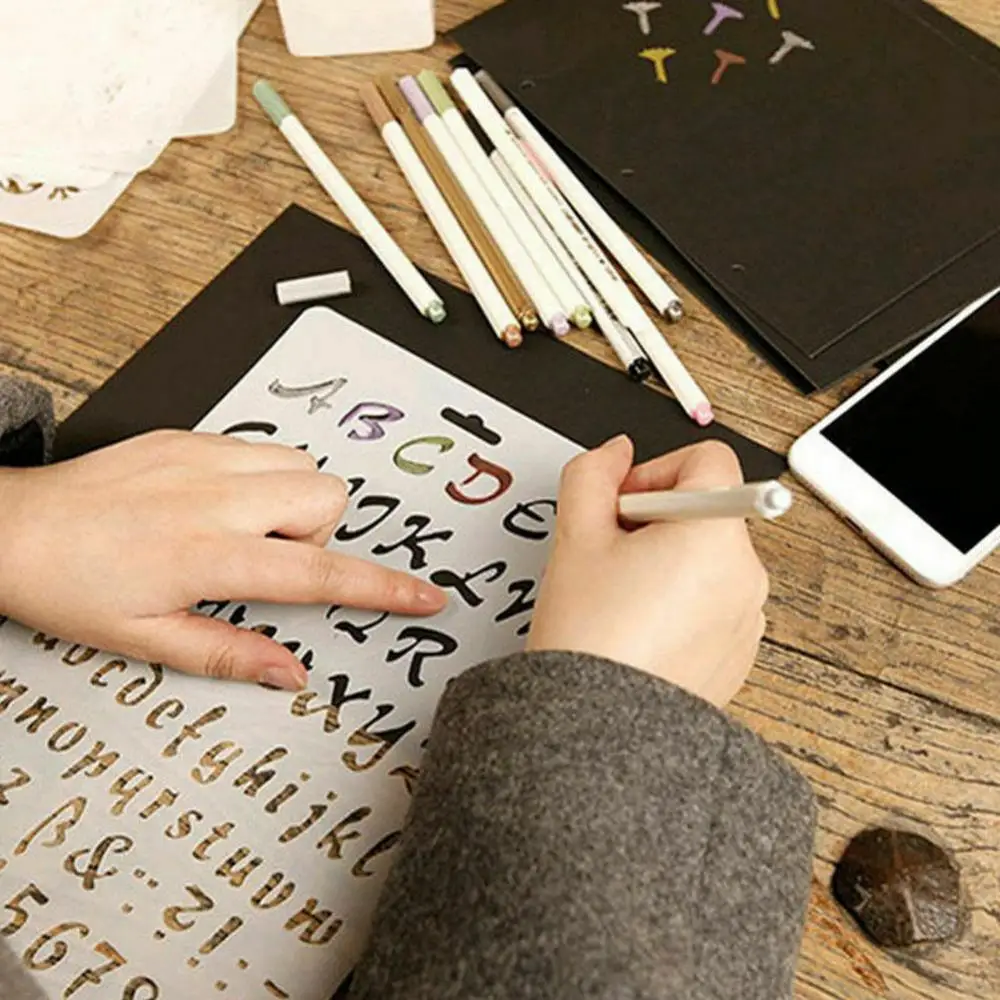 English Alphabet Number DIY Scrapbook Drawing Template Measuring Ruler Stencil
English Alphabet Number DIY Scrapbook Drawing Template Measuring Ruler Stencil