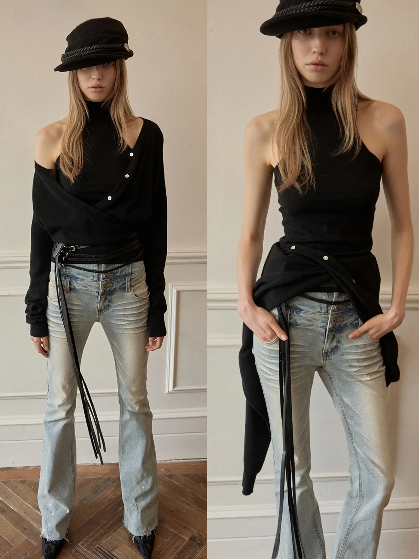 Комплект из двух предметов JINN STUDIO: ацетатный свитер-жилет и свитер с высоким воротником и длинными рукавами, повседневный, модный, с дизайнерскими вставками, для женщин
Комплект из двух предметов JINN STUDIO: ацетатный свитер-жилет и свитер с высоким воротником и длинными рукавами, повседневный, модный, с дизайнерскими вставками, для женщин