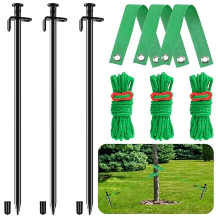 Tree Stake, 3 Pcs 15.8 Inch Heavy Duty Steel Tree Stakes and Supports for Leaning Young Trees Straightening Against Bad Weather
Tree Stake, 3 Pcs 15.8 Inch Heavy Duty Steel Tree Stakes and Supports for Leaning Young Trees Straightening Against Bad Weather