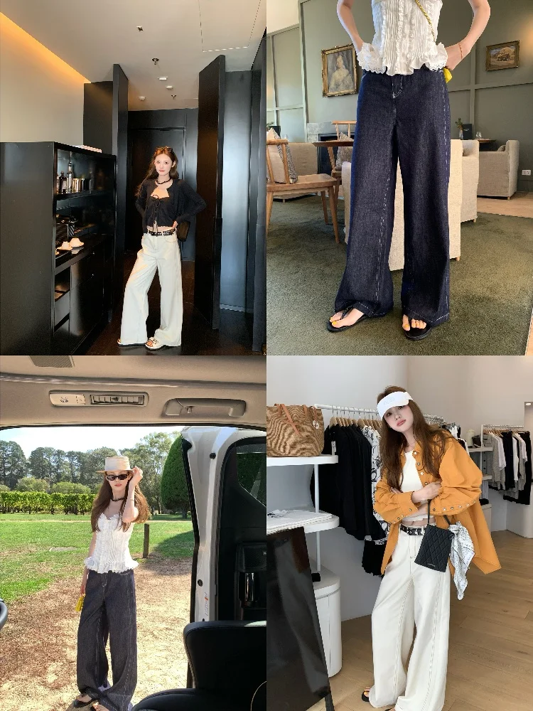 Женские повседневные джинсовые брюки свободного кроя с высокой талией, прямые штанины, с декоративными элементами, классические, для города, Aaaaxbbb Espro Blo
Женские повседневные джинсовые брюки свободного кроя с высокой талией, прямые штанины, с декоративными элементами, классические, для города, Aaaaxbbb Espro Blo