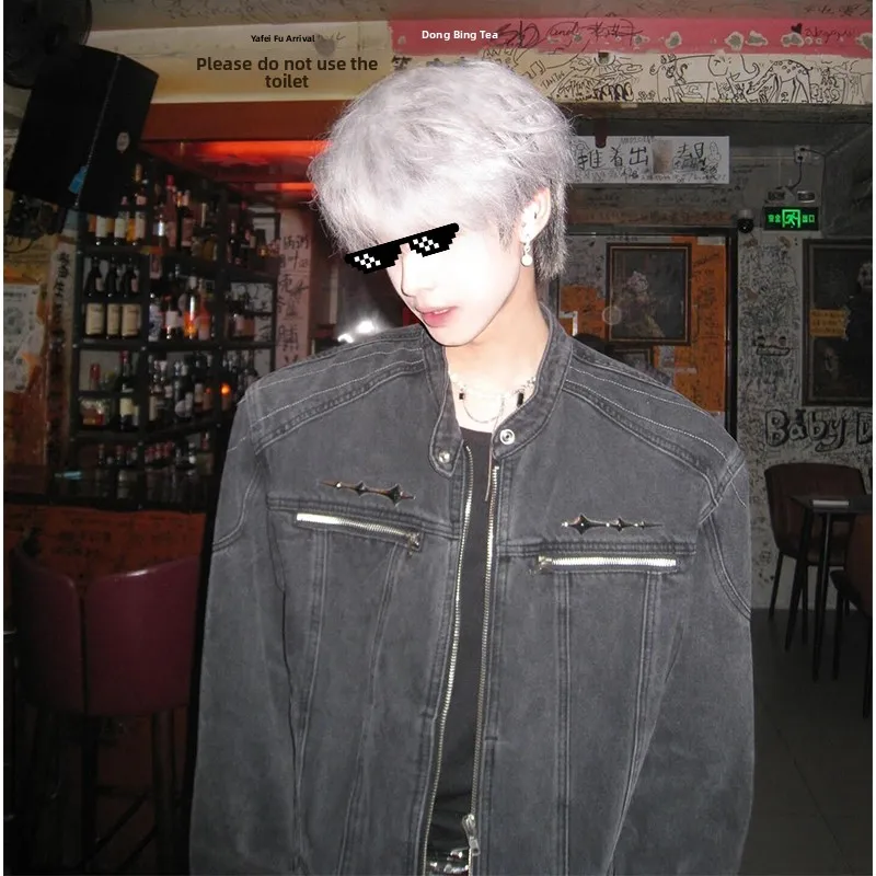 High Street oulder Pad Men's Denim Jaet ort Sle Trendy And Haome Spring Autumn Model Clothing ort Workwear Jaet
High Street oulder Pad Men's Denim Jaet ort Sle Trendy And Haome Spring Autumn Model Clothing ort Workwear Jaet