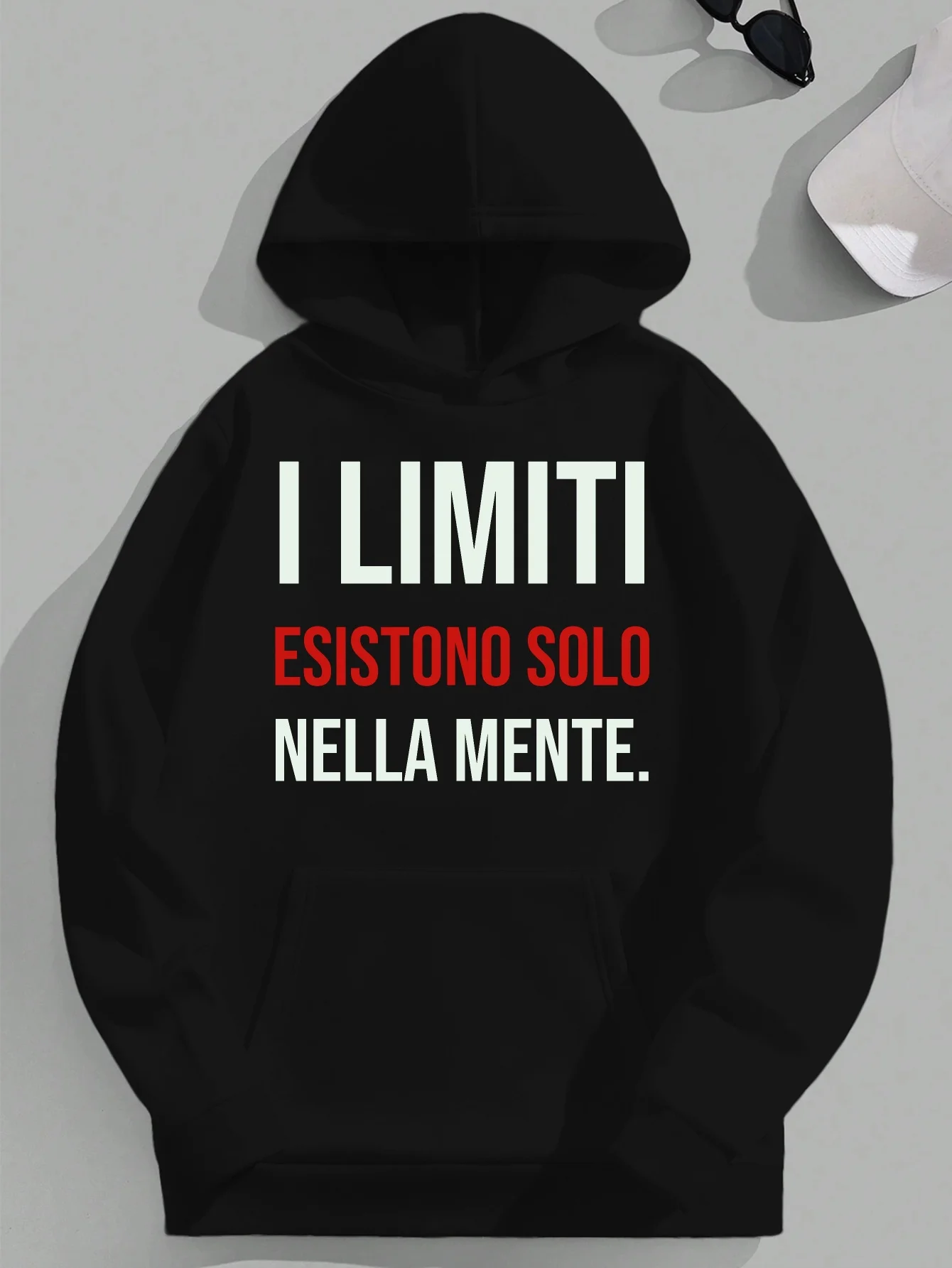 Men's Hooded Sweatshirt - Loose-fit casual pullover with eye-catching "I'm Limited to Nella's Soul" pattern print
Men's Hooded Sweatshirt - Loose-fit casual pullover with eye-catching "I'm Limited to Nella's Soul" pattern print