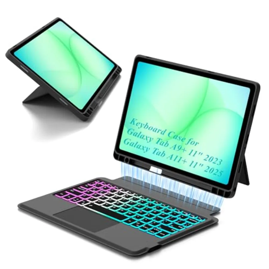 For 11 inch Samsung Galaxy Tab A9+ Plus/A11+ Plus Keyboard Case: One-Click DEX Mode, Rainbow Backlit Keyboard with Smart Touchp
For 11 inch Samsung Galaxy Tab A9+ Plus/A11+ Plus Keyboard Case: One-Click DEX Mode, Rainbow Backlit Keyboard with Smart Touchp