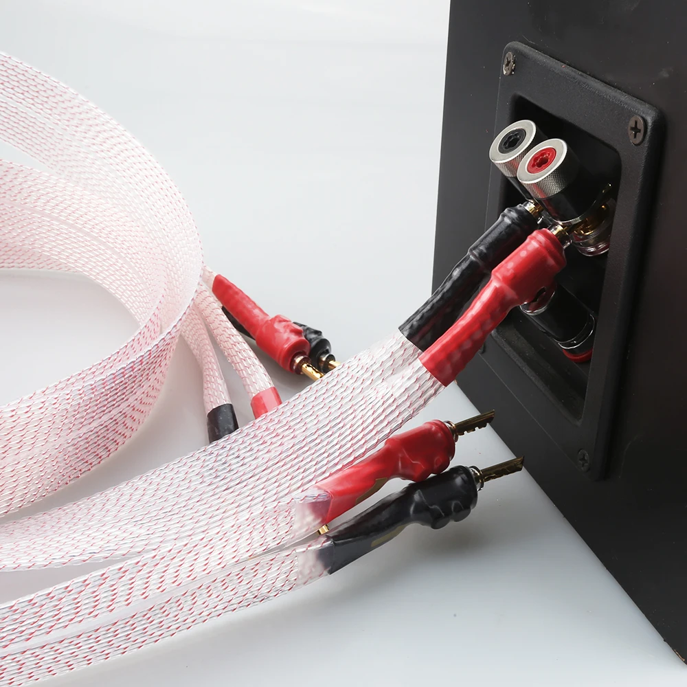 FC02AG HIFI speaker cable 7N OCC silver plated Loudspeaker cable with Gold Plated Y spade locking Banana Plug for Amplifier CD
FC02AG HIFI speaker cable 7N OCC silver plated Loudspeaker cable with Gold Plated Y spade locking Banana Plug for Amplifier CD