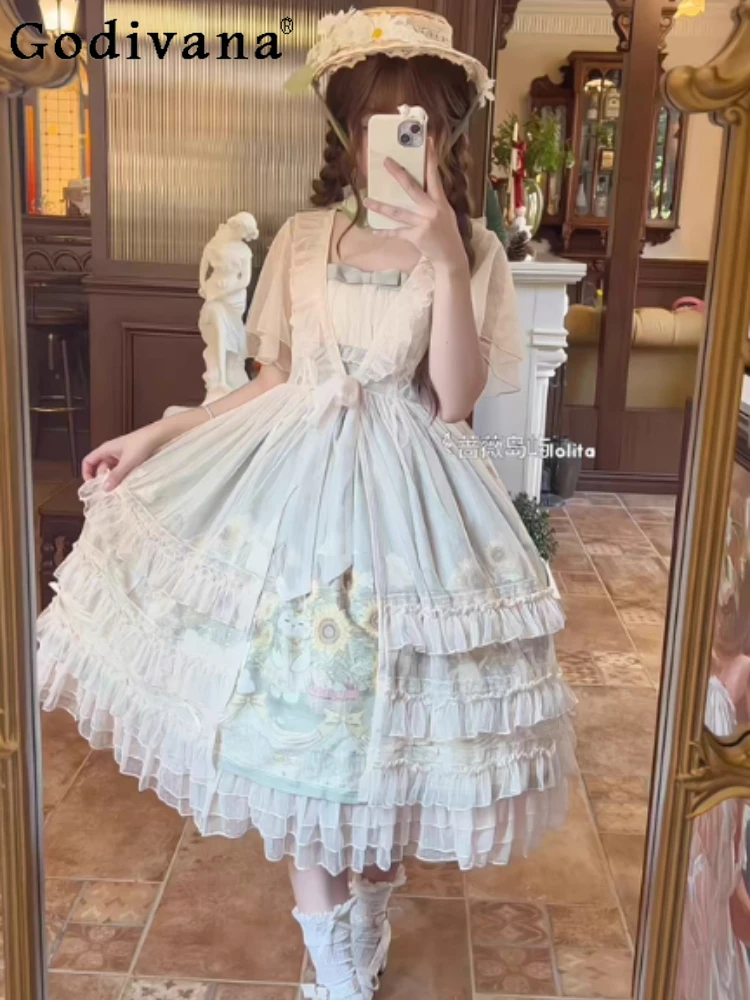 Pastoral Style Sweet Girl Japanese Original Lolita Dress Daily Student 2025 Summer Soft Girl New Fashion Dresses
Pastoral Style Sweet Girl Japanese Original Lolita Dress Daily Student 2025 Summer Soft Girl New Fashion Dresses