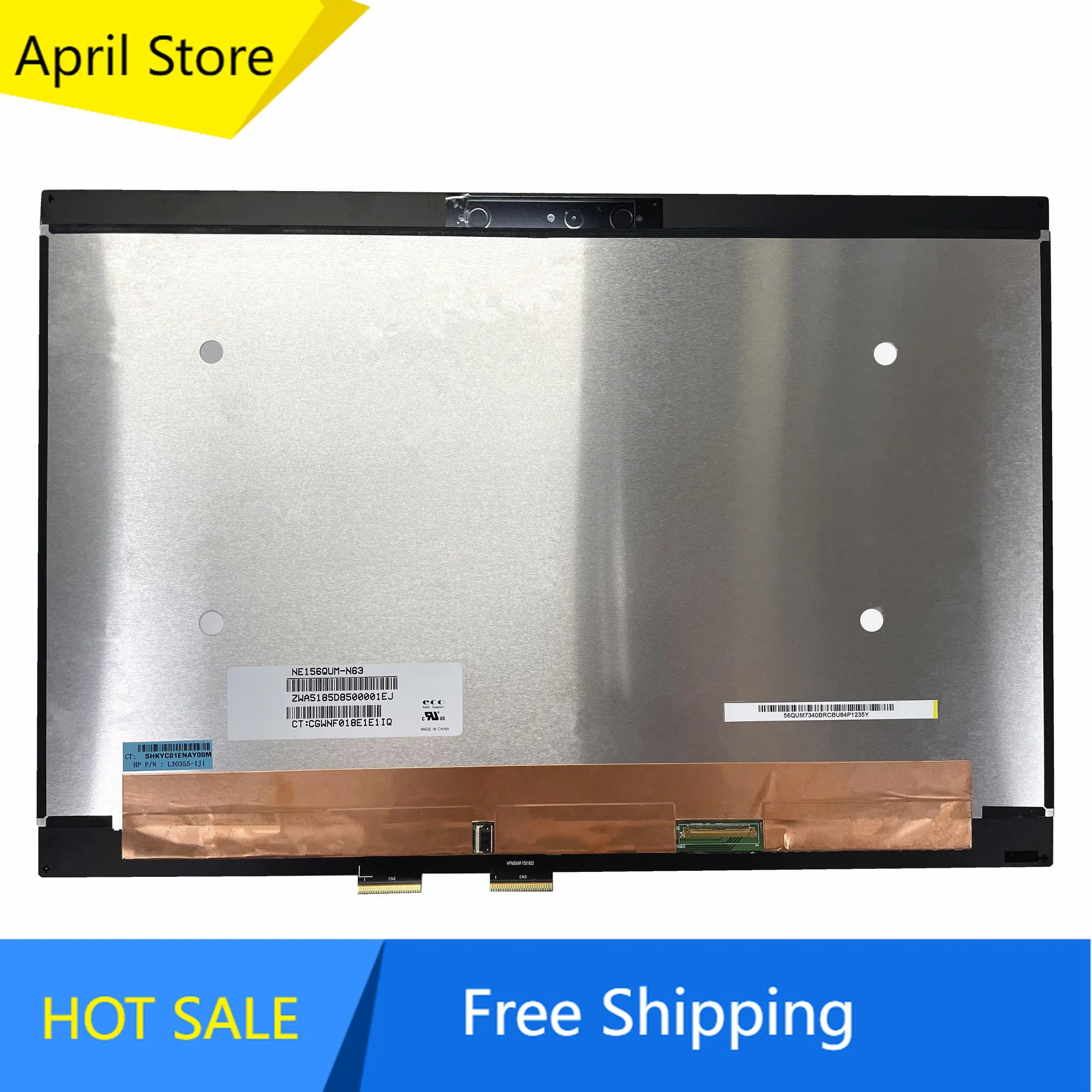 NE156QUM-N63 15.6'' 4K Laptop LCD Touch Screen Digitizer Assembly for HP 3840*2160 P/N: L30355-1J1 HPNBWM-1561802 No-Frame
NE156QUM-N63 15.6'' 4K Laptop LCD Touch Screen Digitizer Assembly for HP 3840*2160 P/N: L30355-1J1 HPNBWM-1561802 No-Frame