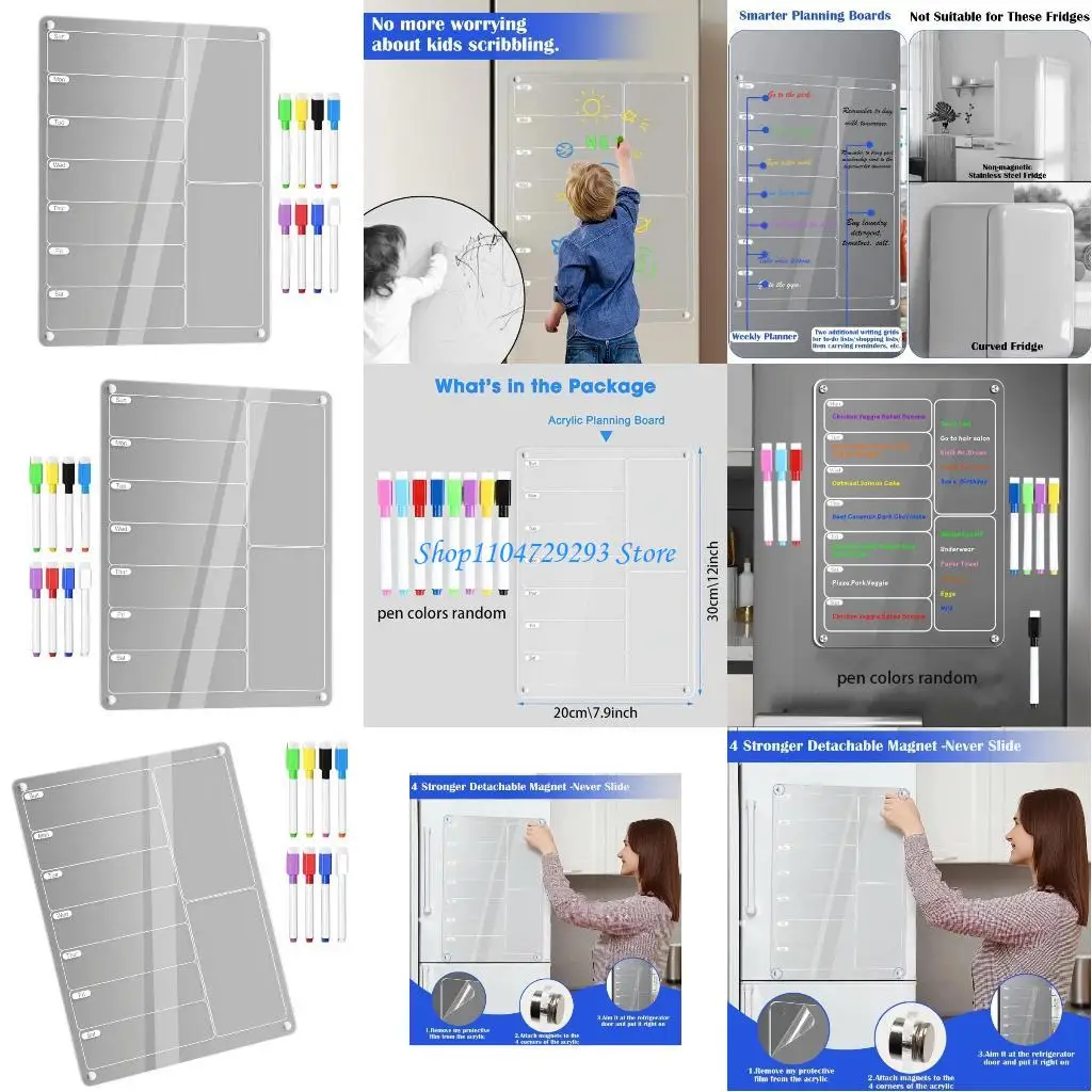 Y2GD Набор многоразовых досок с цветными маркерами для сухого стирания для планирования кухонного меню и управления ежедневным
Y2GD Набор многоразовых досок с цветными маркерами для сухого стирания для планирования кухонного меню и управления ежедневным