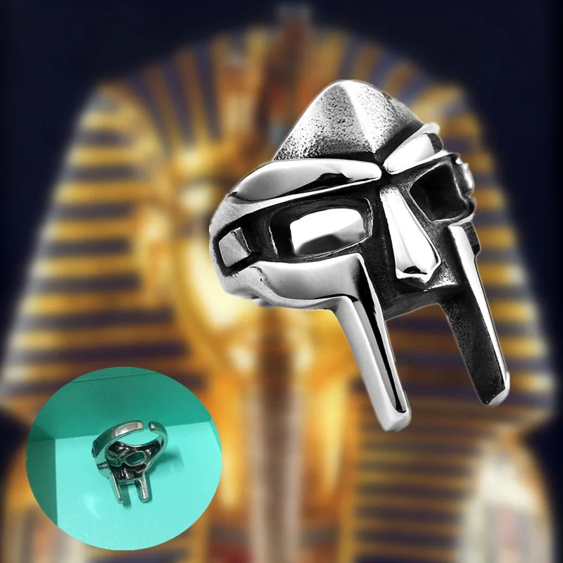 Punk Retro Mask MF DOOM Rings Gladiator Egyptian Superhero Cosplay Pharaoh Male Ring Goth Jewelry Accessories Gift Collection 
Punk Retro Mask MF DOOM Rings Gladiator Egyptian Superhero Cosplay Pharaoh Male Ring Goth Jewelry Accessories Gift Collection