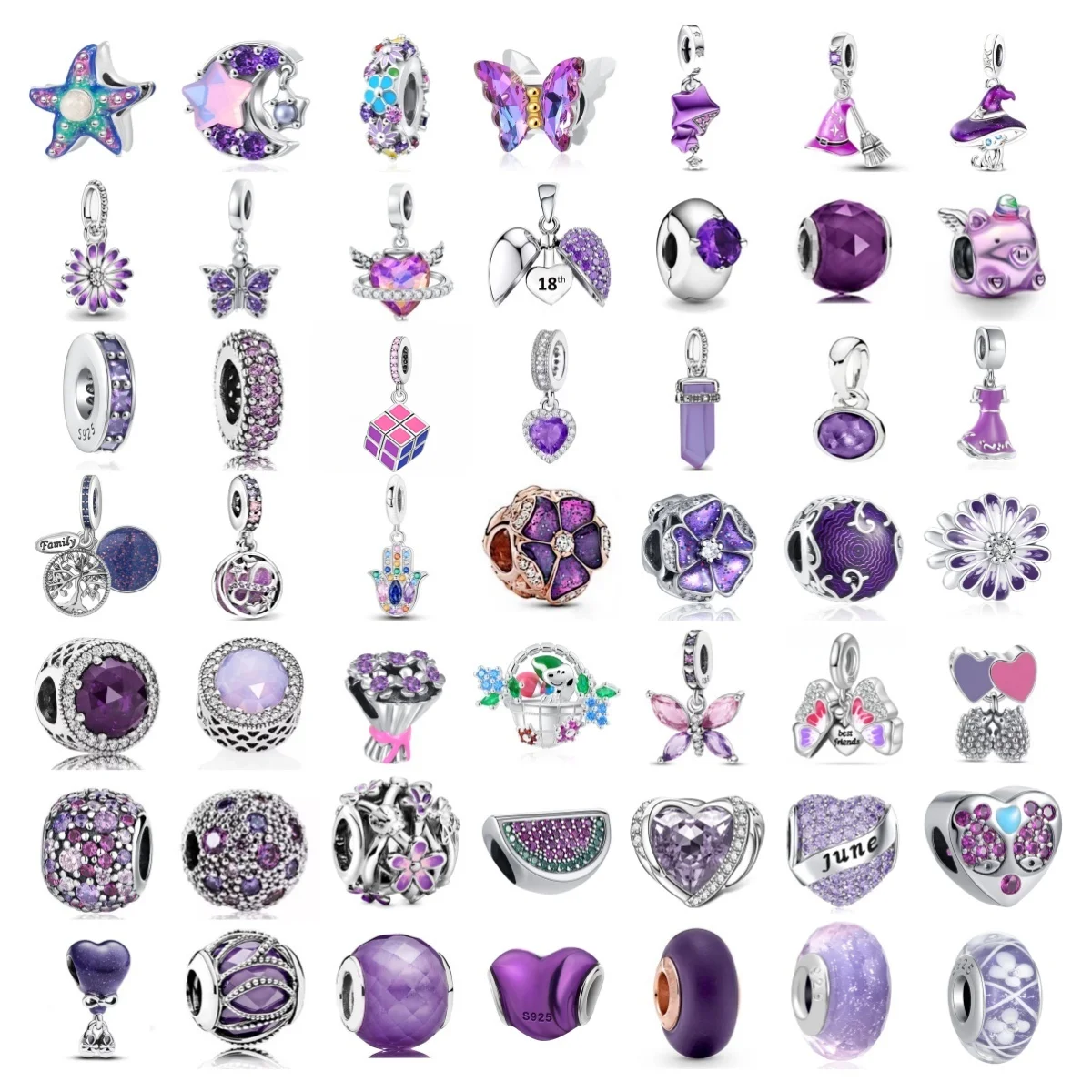 New 925 Silver Purple Butterfly Flower Basket Dog Charm Little Flying Pig ,Fit European Original Bracelet DIY Exquisite Jewelry
New 925 Silver Purple Butterfly Flower Basket Dog Charm Little Flying Pig ,Fit European Original Bracelet DIY Exquisite Jewelry
